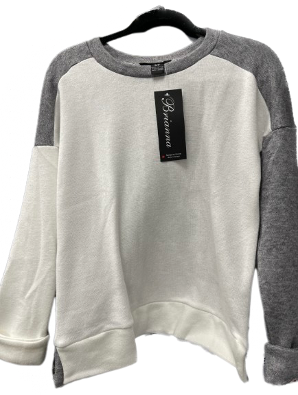 Load image into Gallery viewer, White and Gray Long Sleeve Sweater

