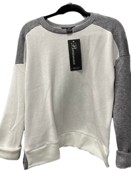 White and Gray Long Sleeve Sweater