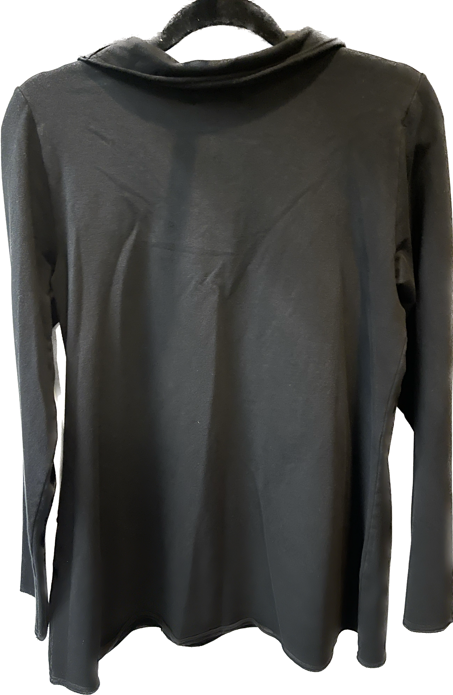 Black Patch Tunic with Raw Edge
