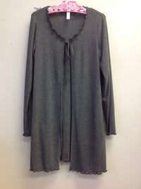 Load image into Gallery viewer, T10705BR  Long Sleeve Cardigan with Lettuce Edging and Pockets
