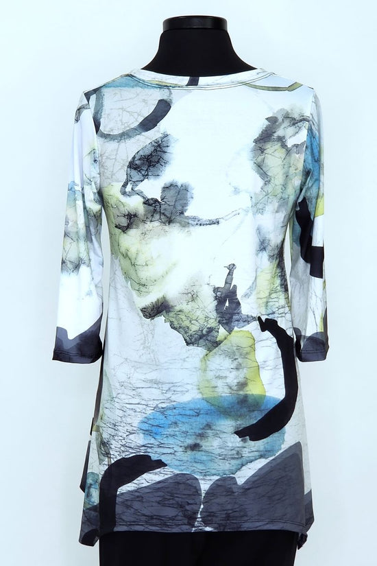 T11008039 Asymmetrical Tunic with 3/4 Sleeves