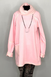 Pink Colorado Funnel Neck Sweatshirt with Pocket