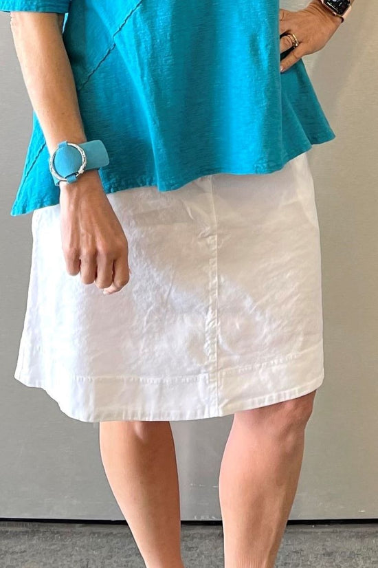 White Skirt with Side Pockets