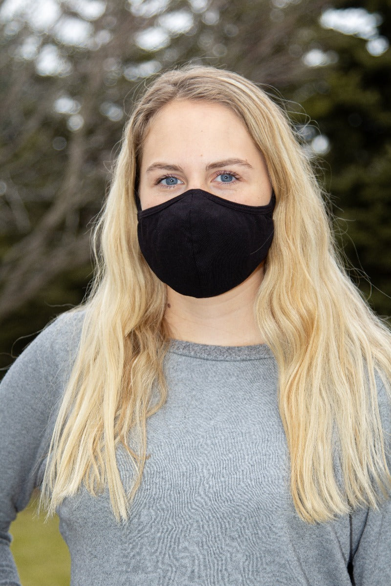 Black Seamed Face Mask Filter - Twist Boutique