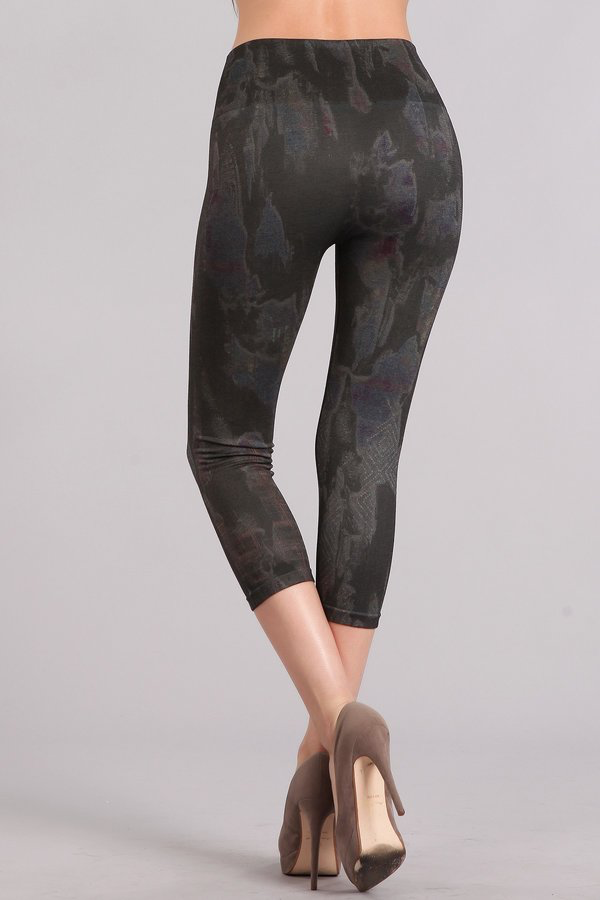 B4223H Capri Patterned Leggings