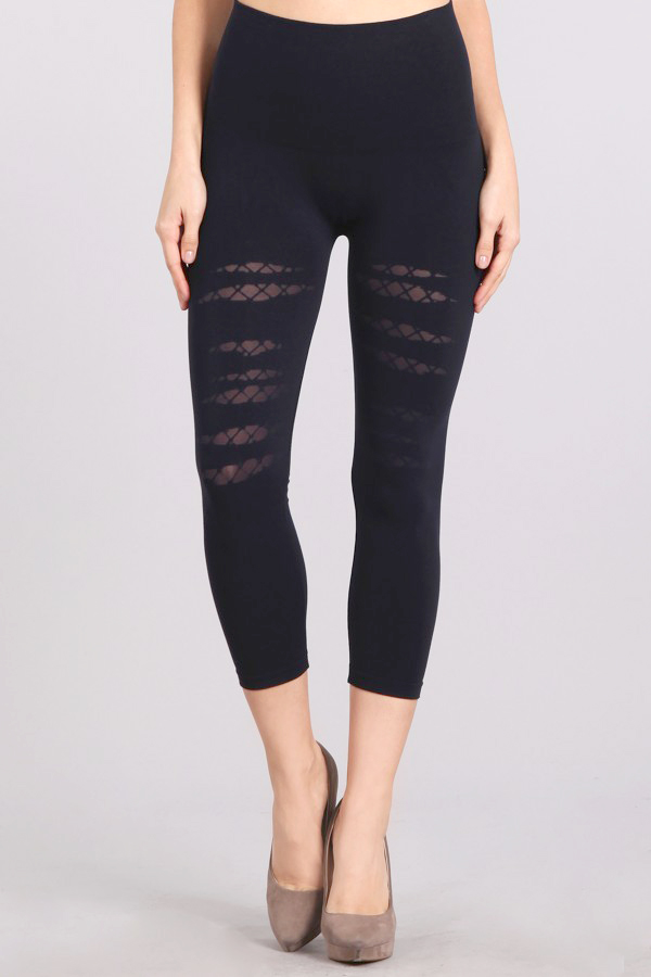 B2370AB Cropped Patterned Leggings