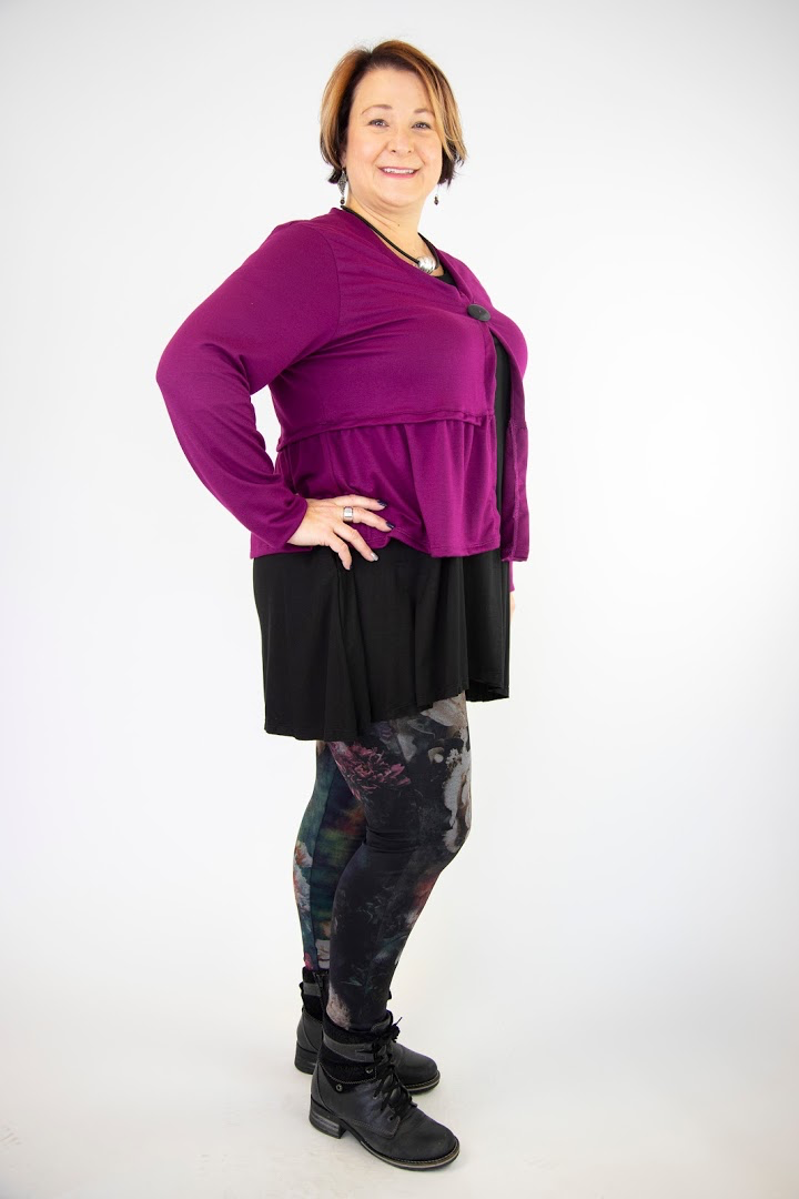 Twist Short Cardi - Huckleberry