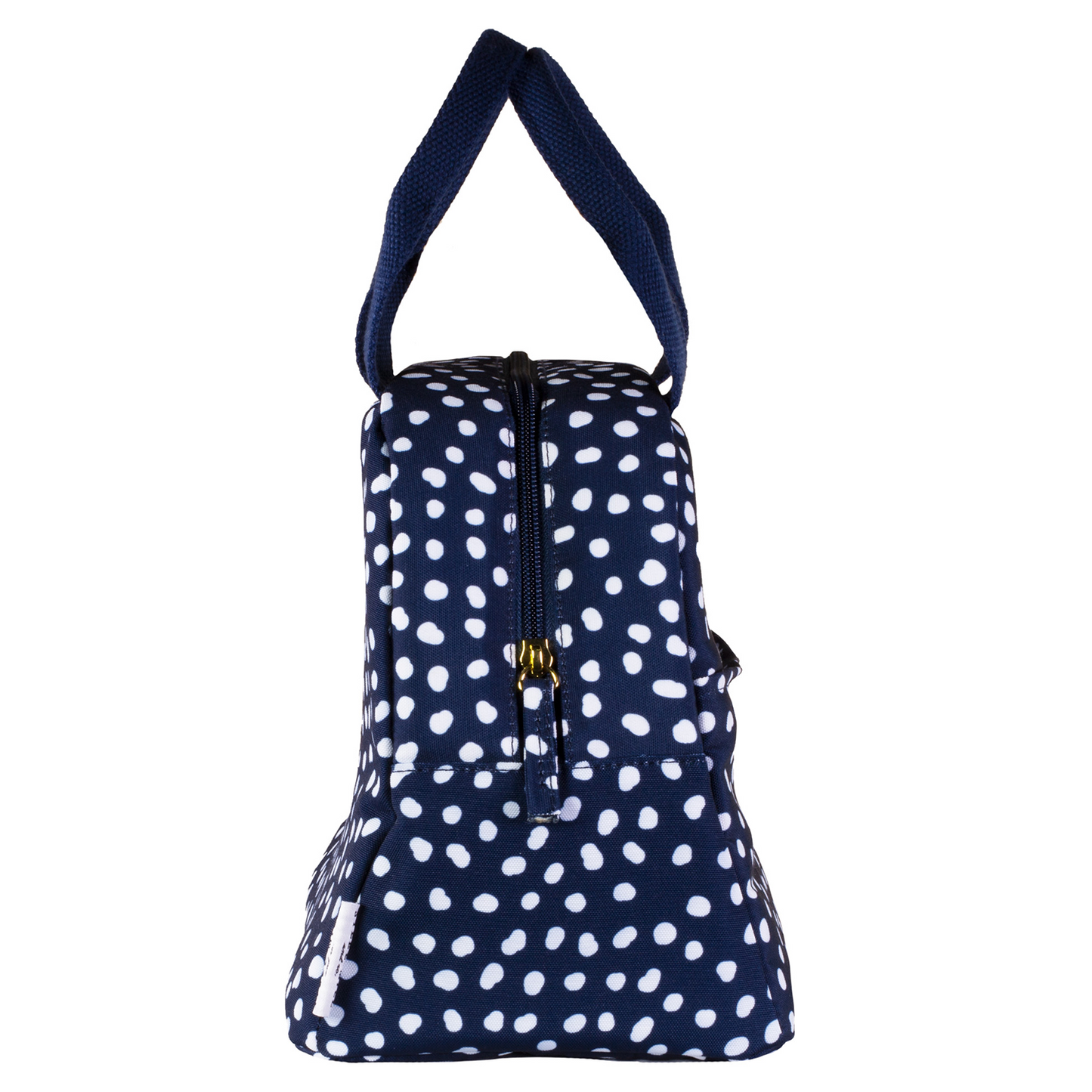 Small Lunch Tote - Navy Dot