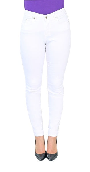 White 5 Pocket Full Length Jeans