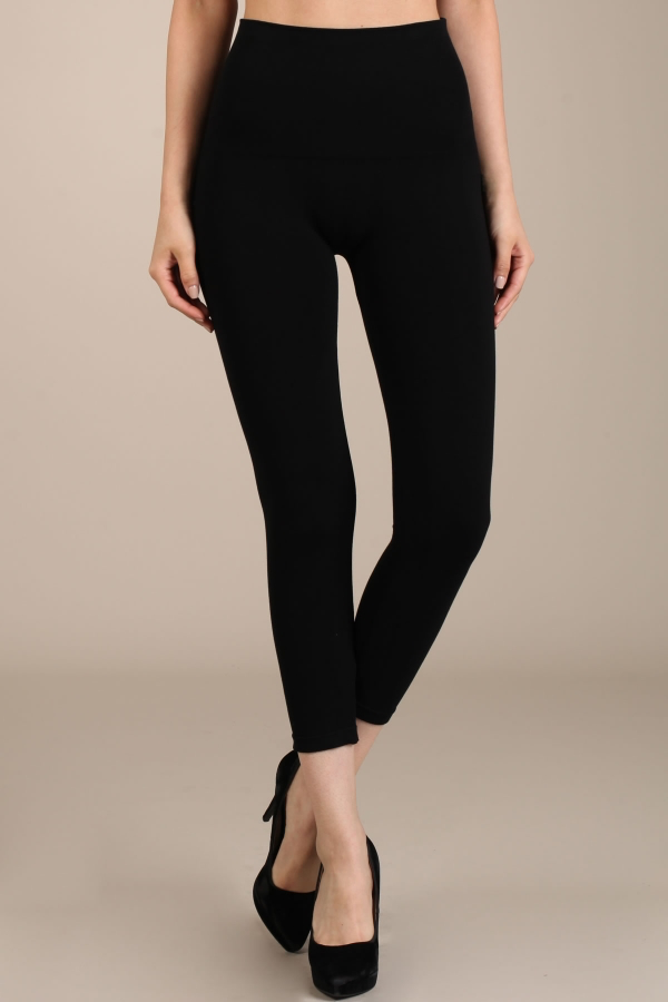 B2370US Capri/Short Control Top Solid Leggings