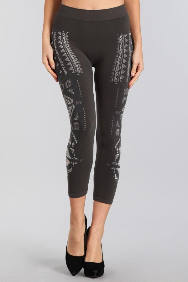 Patterned sales cropped leggings