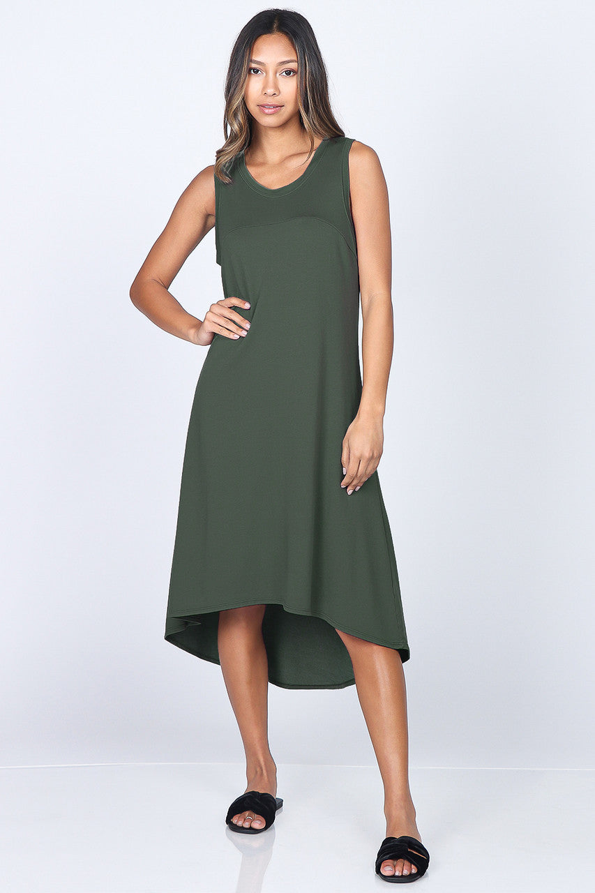 French Terry Spruce Sleeveless Dress