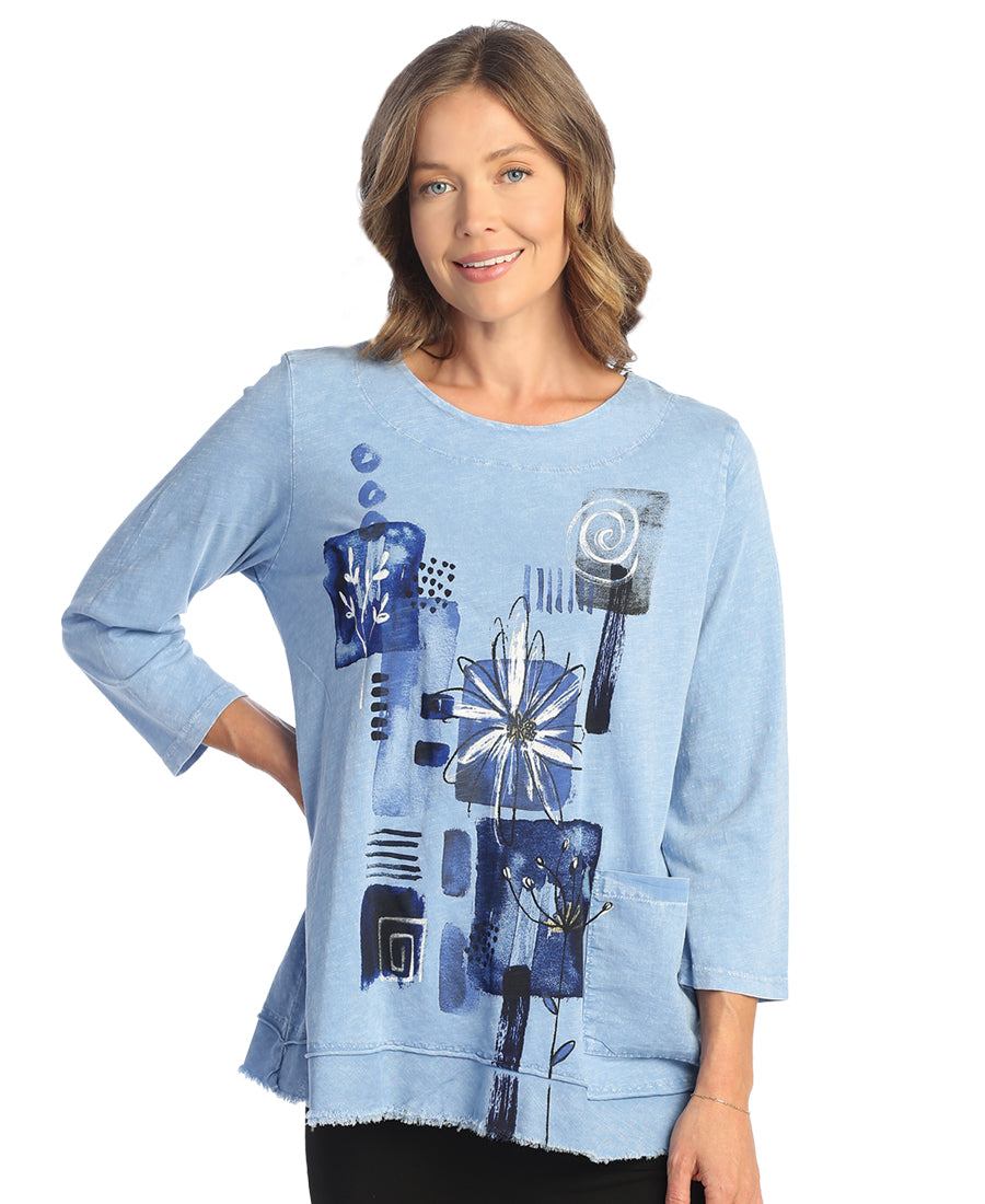 Load image into Gallery viewer, Lily Mineral Washed 100% Cotton Slub Tunic Top With Pocket
