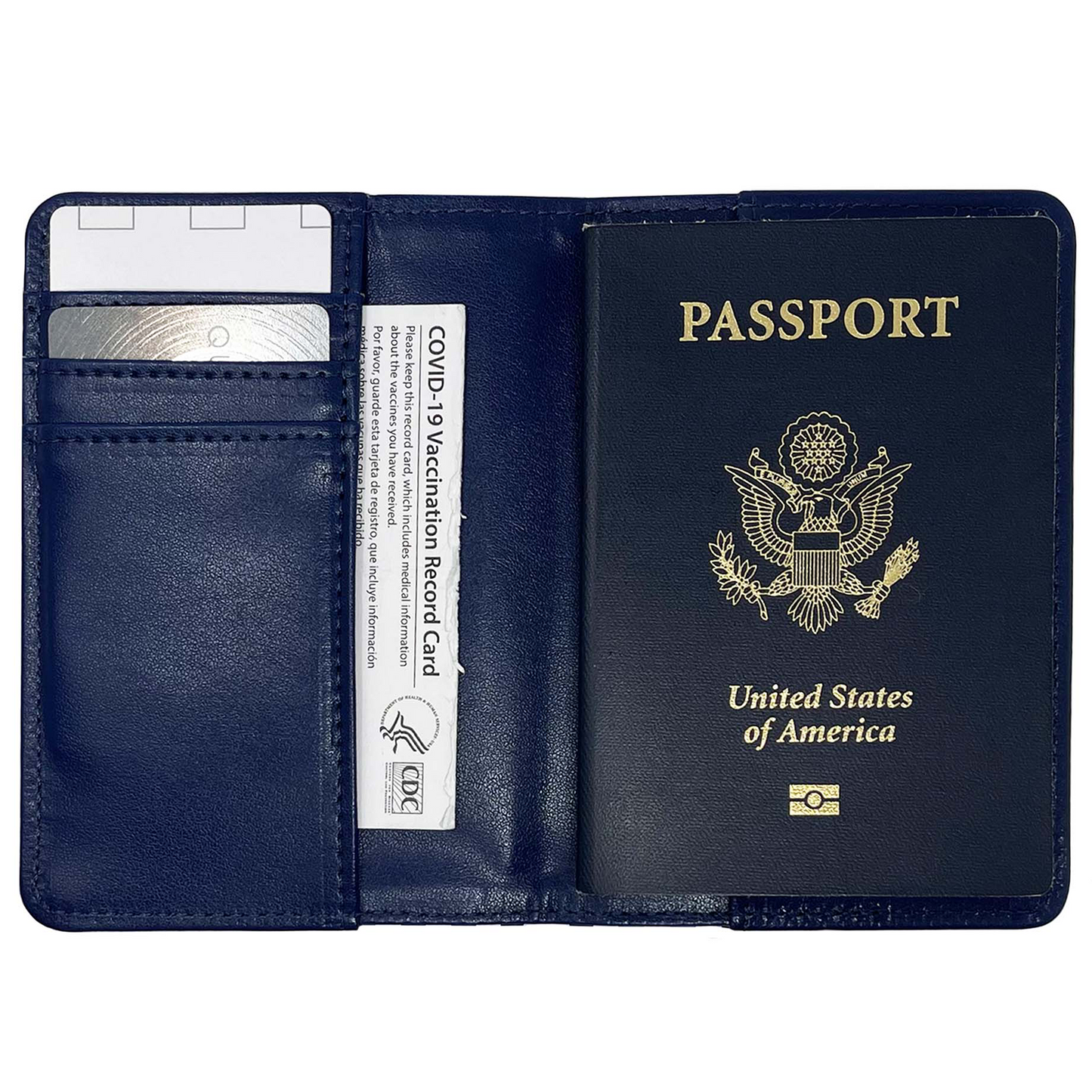 Navy Stripe Passport Holder