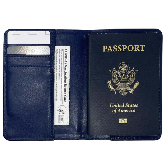 Navy Stripe Passport Holder