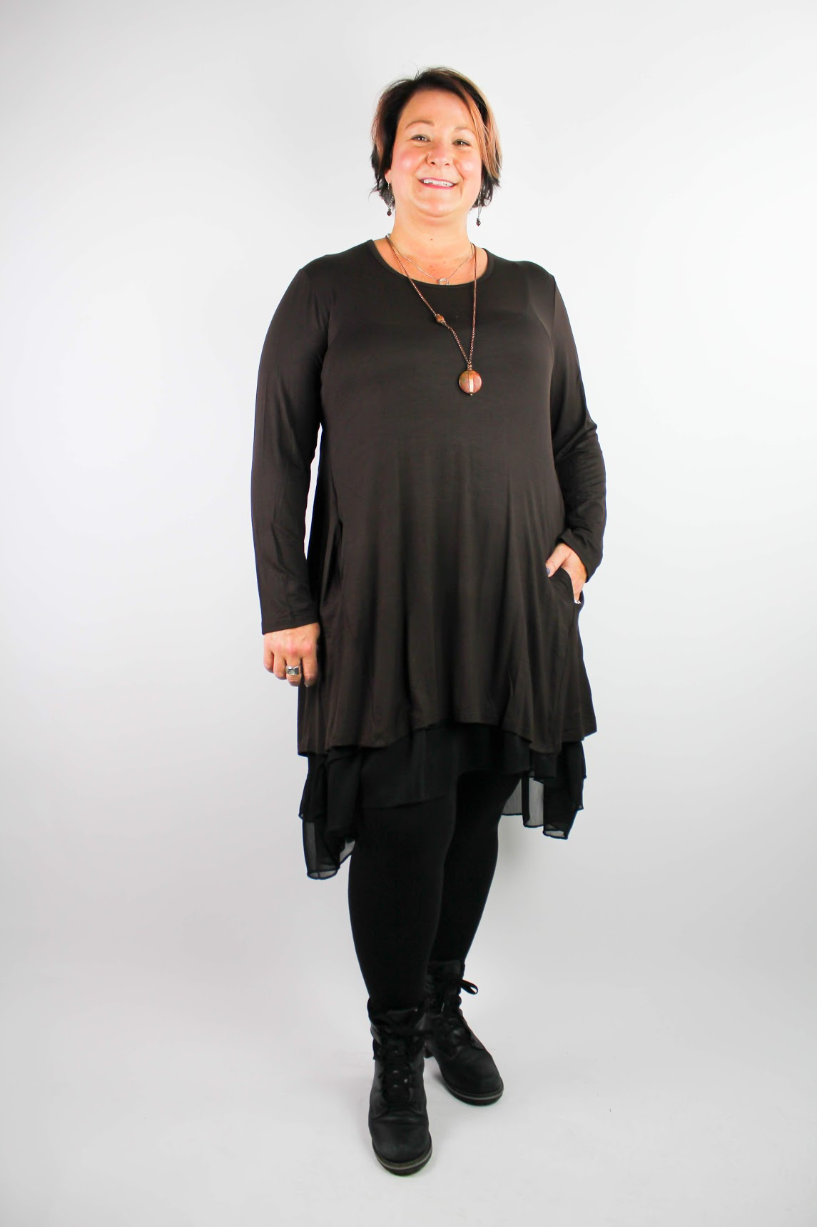 2AM Long Sleeves Tunic - Black