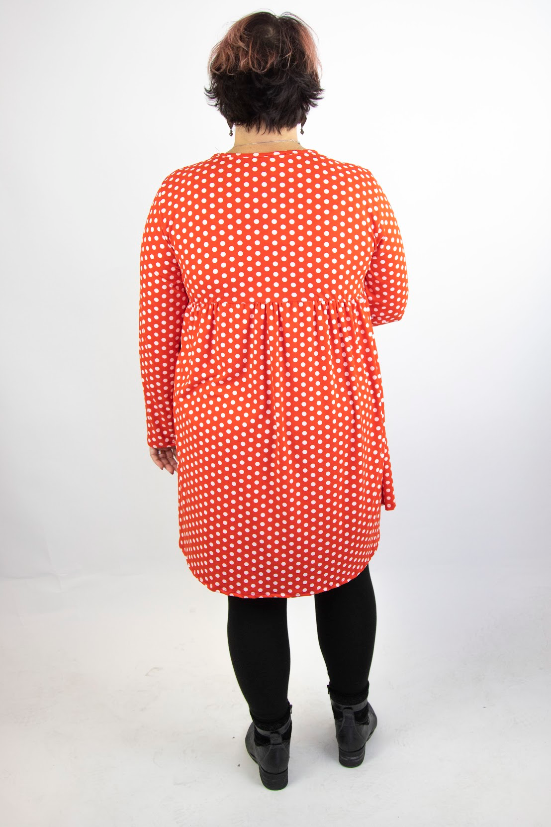 2AM Long Sleeves Small Polka Dots Tunic