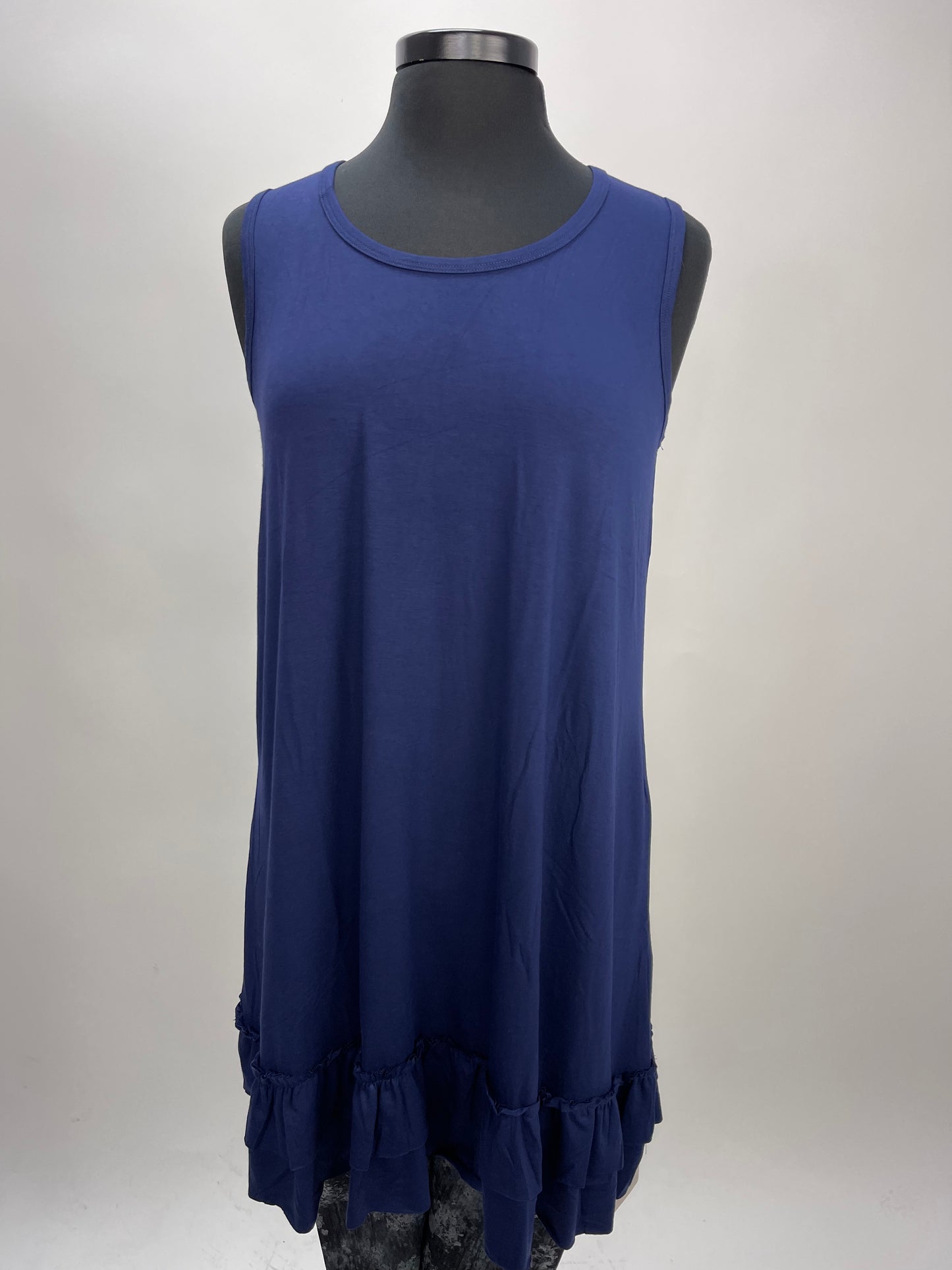 Load image into Gallery viewer, Modal Double Ruffle Tank - Blueberry
