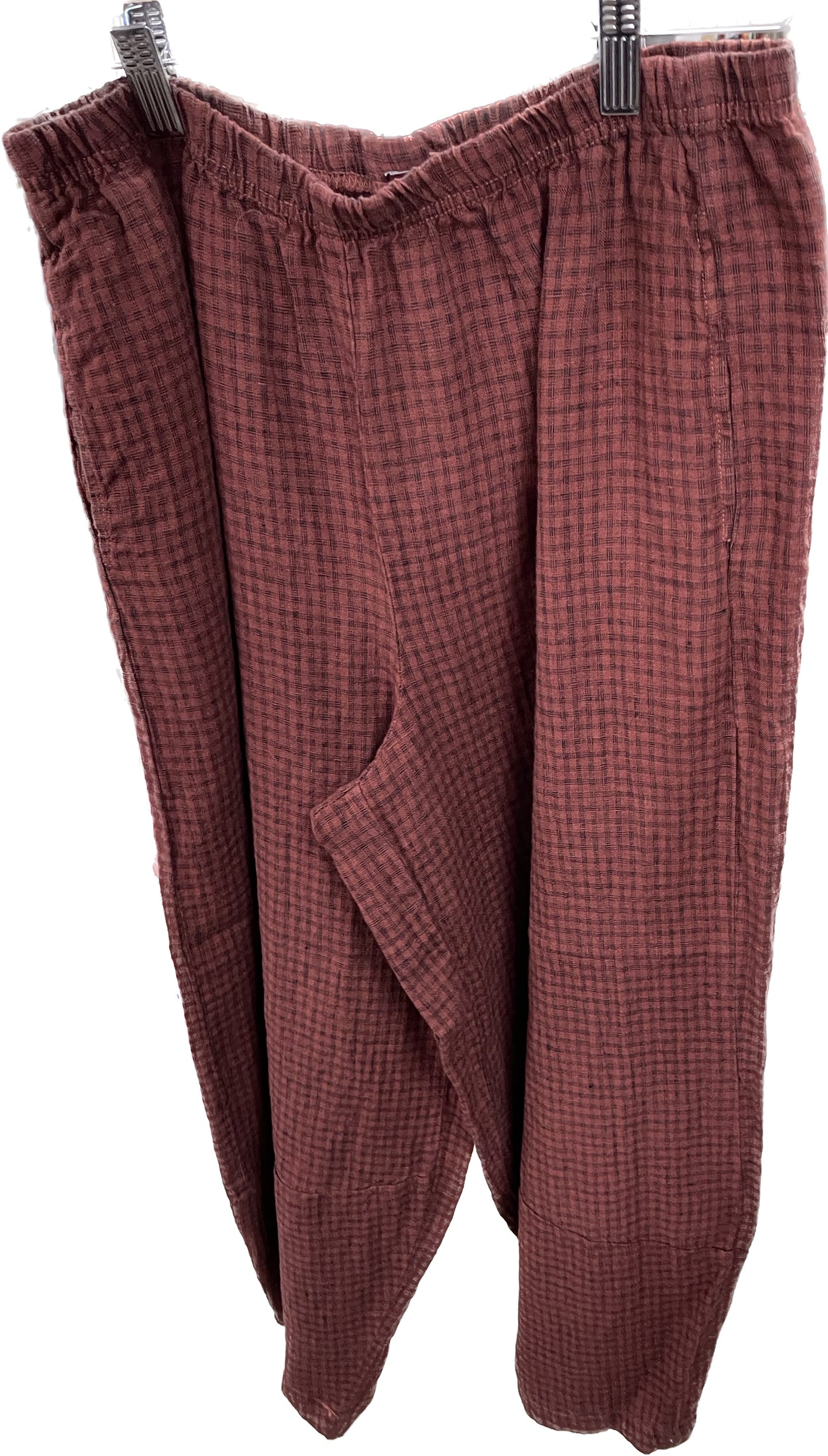 Lantern Pant Morse Check / Cognac