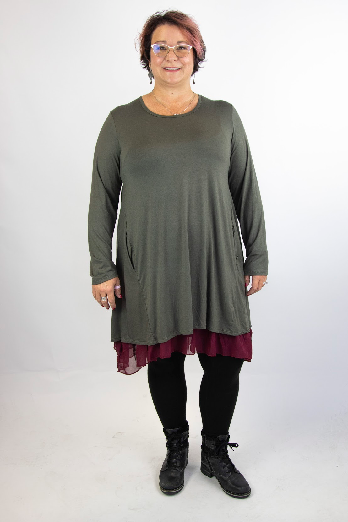 2AM Long Sleeves Tunic - Charcoal