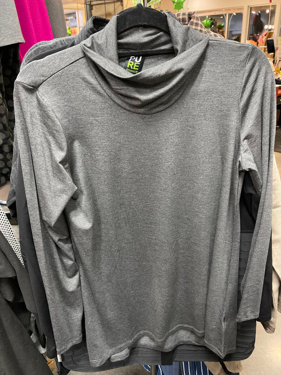 Load image into Gallery viewer, Charcoal Long Sleeve Turtle Neck
