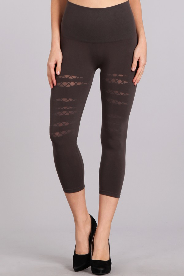 B2370AB Cropped Patterned Leggings