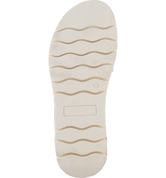 Bone Nappa Leather Slingback Sandal