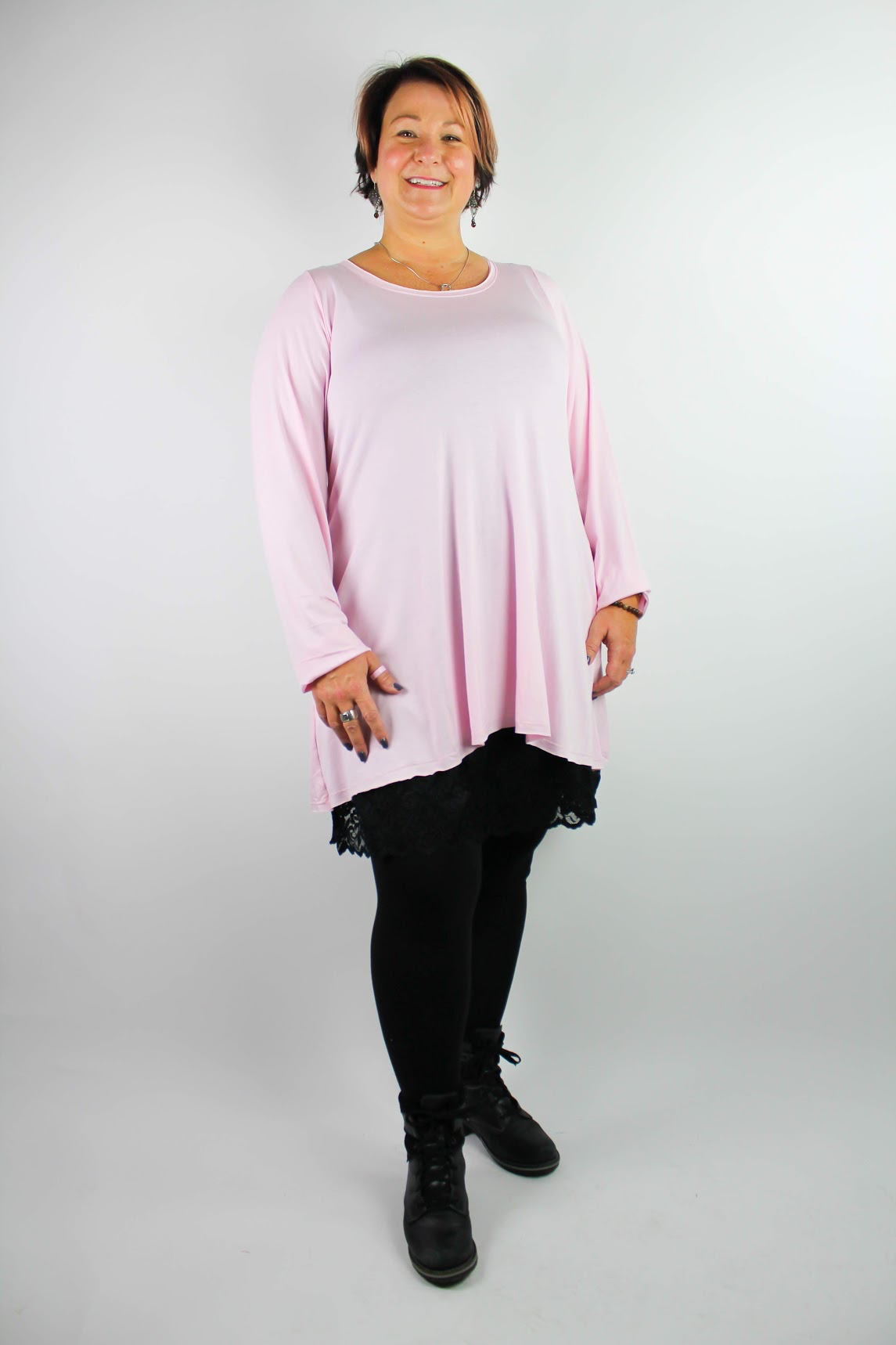 "The Shirt" Light Color A-line Long Sleeve T-Shirt w/Pockets