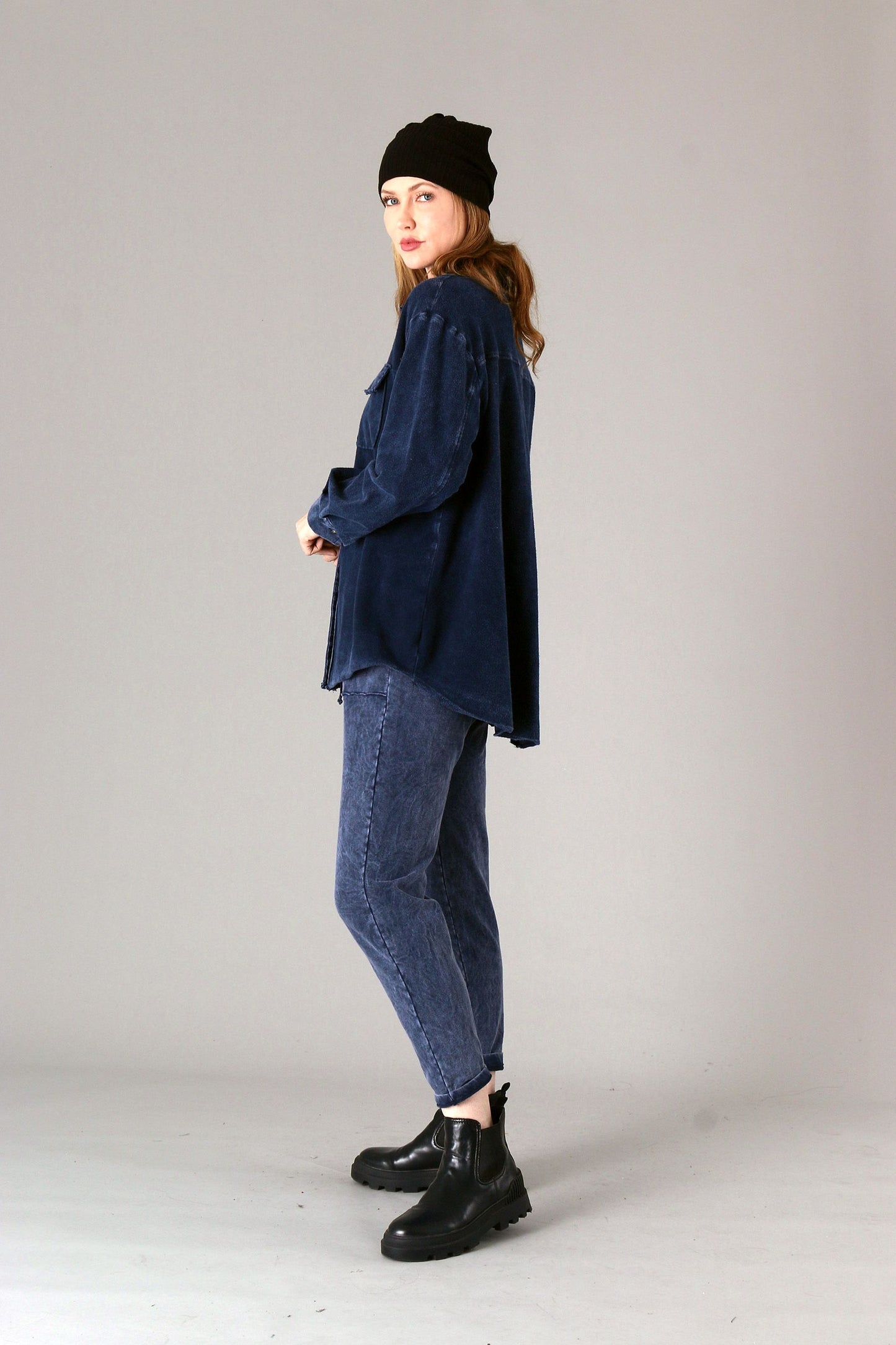 Oversized Denim Button Up Shirt