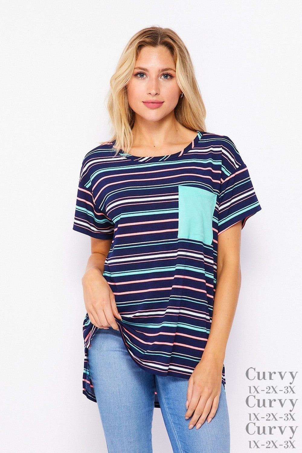 3020309 Blue Pearl Detail Tunic