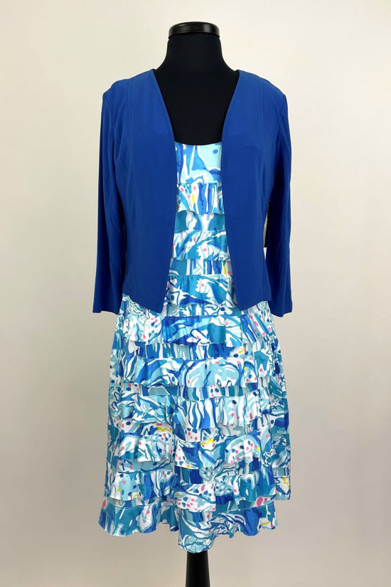 T608054ITY Blue Open Front Jacket