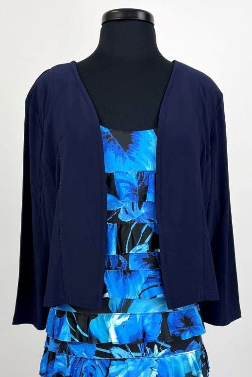 Navy Open Front Jacket